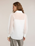 Camicia in popeline con inserti semitrasparenti image number 1