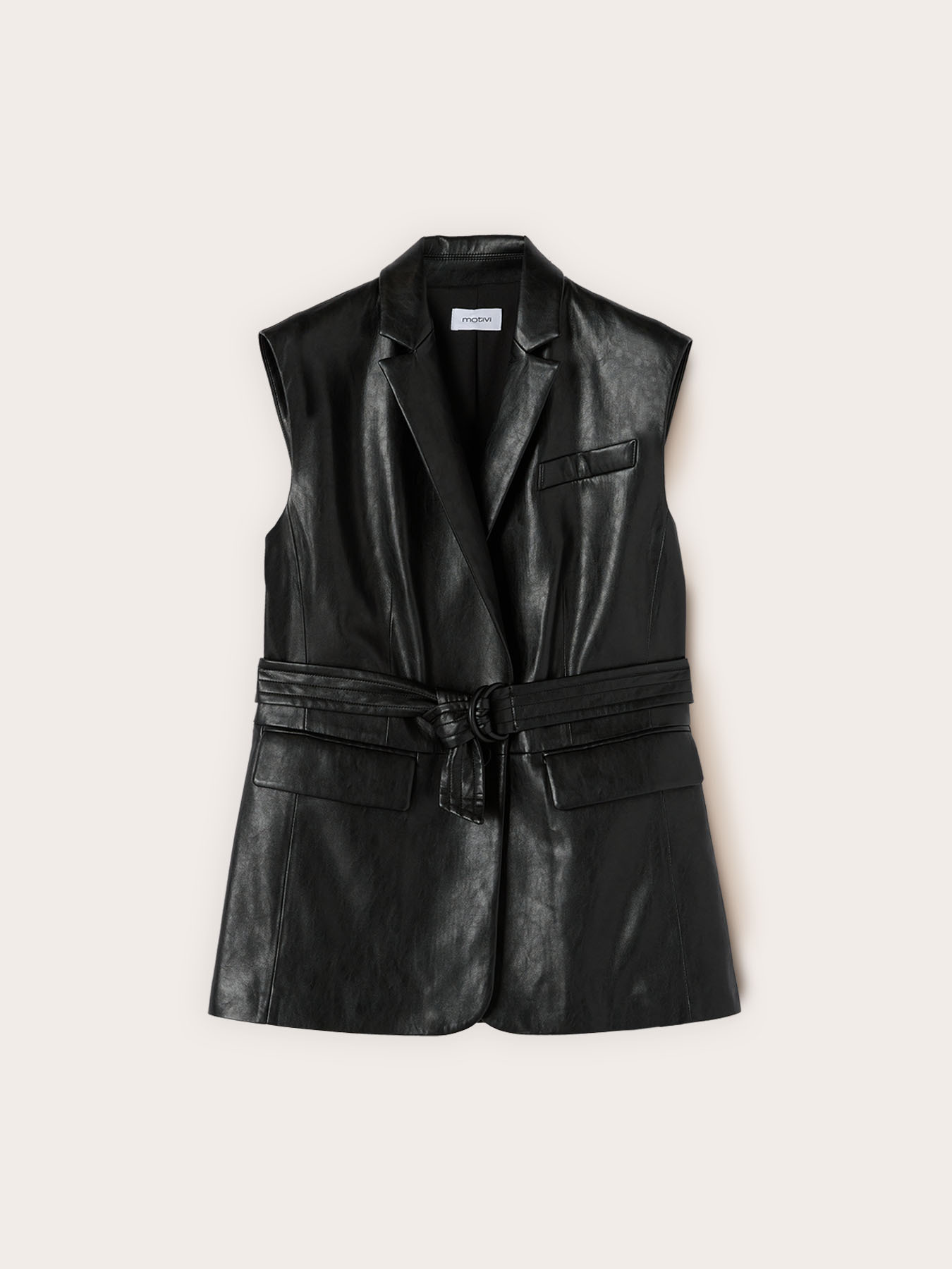 Gilet con cintura e tasche image number 4
