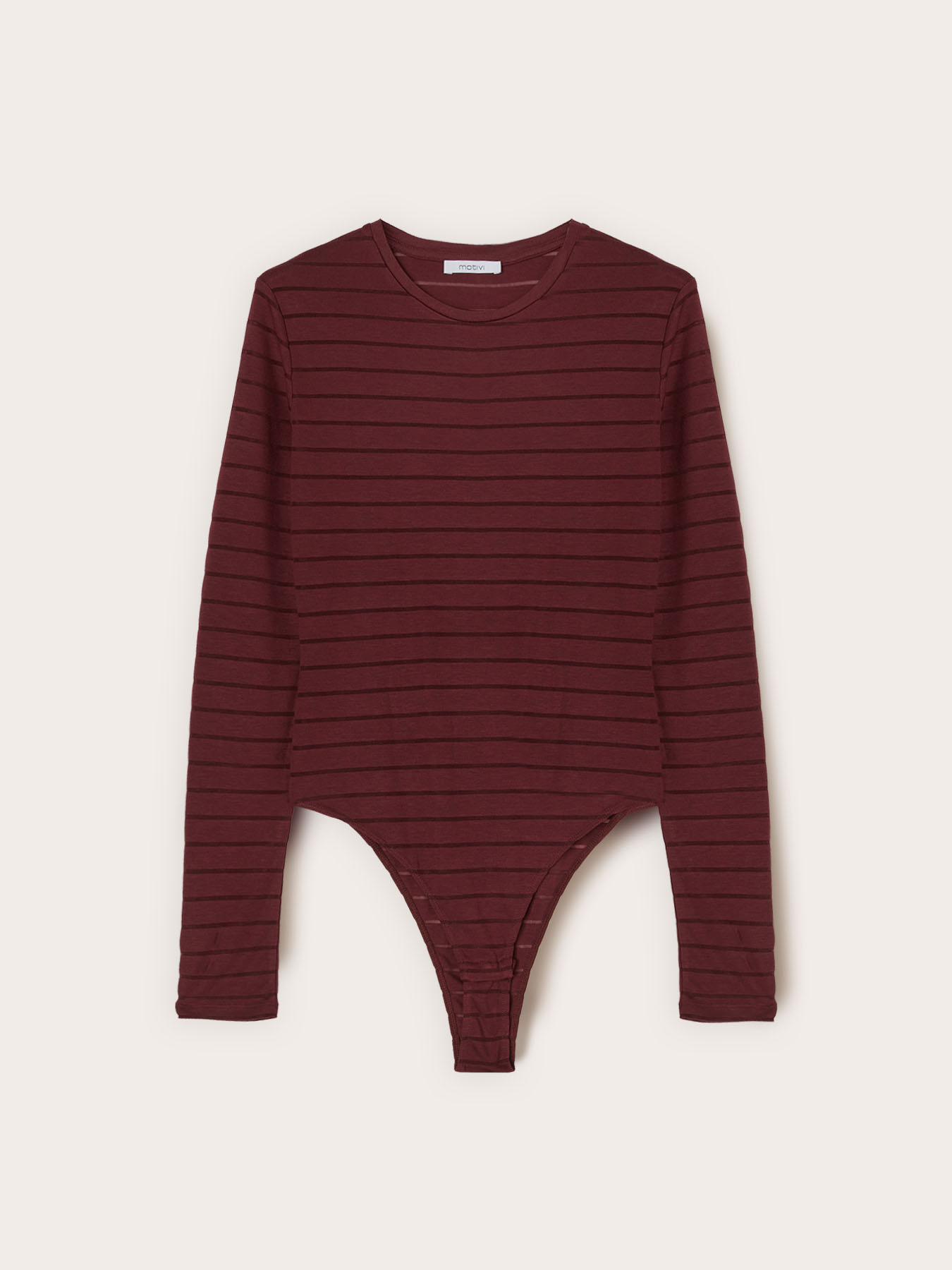 Body a righe in jersey misto viscosa image number 4