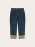 Jeans cropped con risvolto image number 4