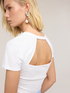 T-shirt in jersey a coste con cut-out image number 3