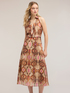 Vestito chemisier in tela con stampa ikat image number 2