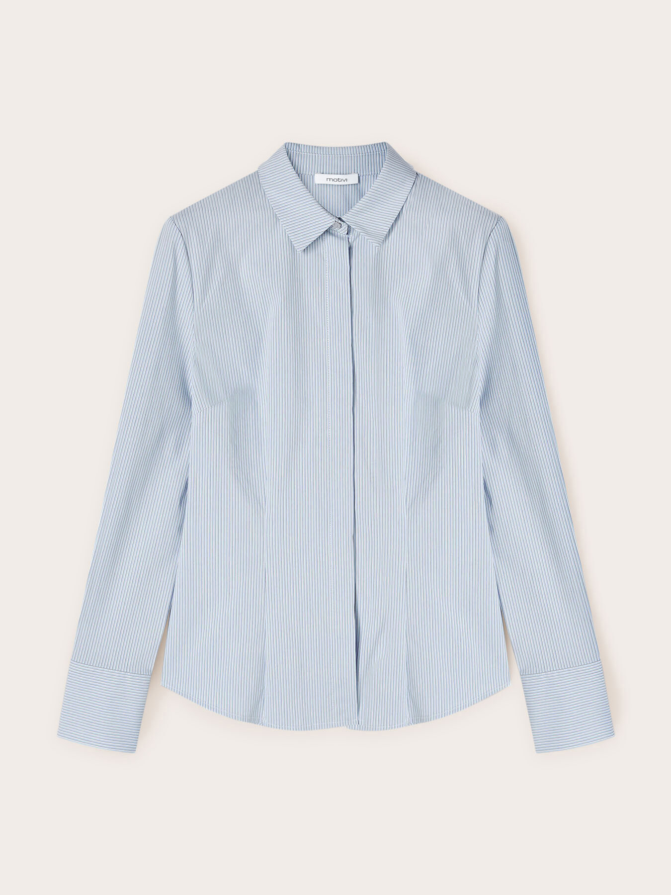 Camicia in popeline a righe image number 3