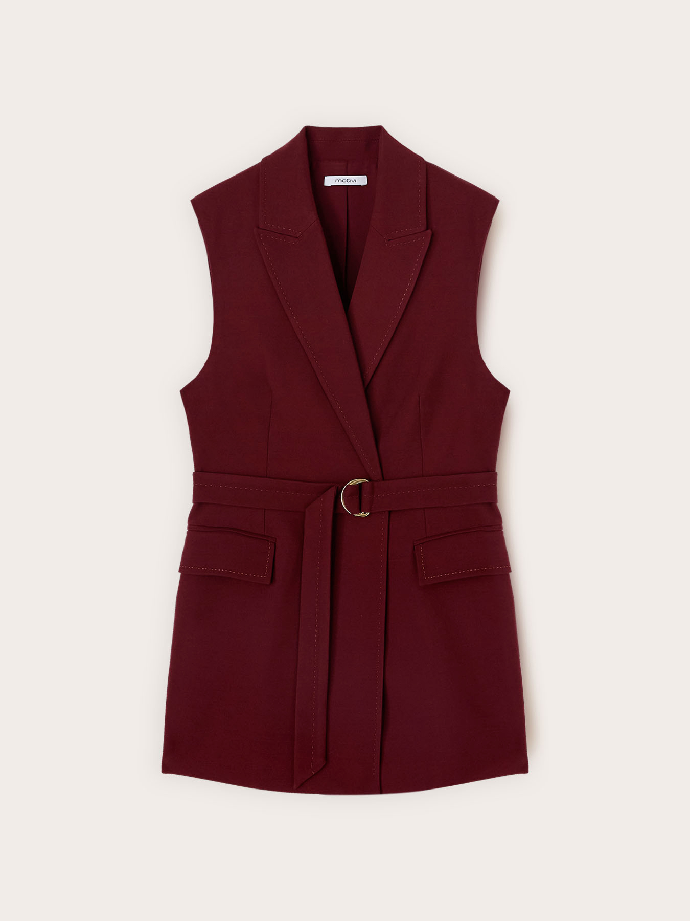Gilet doppiopetto con cintura image number 4