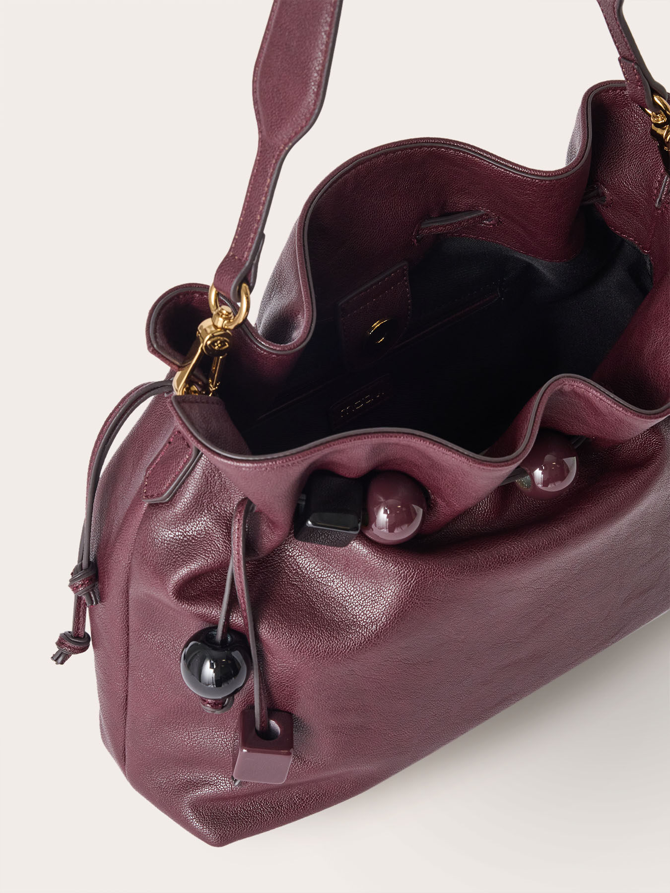 Borsa secchiello con coulisse e perle image number 4