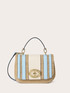 Borsa a tracolla in rafia e righe image number 1