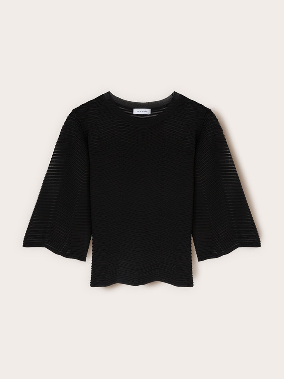 Maglia traforata in misto viscosa