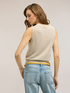 Top in maglia effetto crochet image number 1
