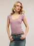 Maglia slim in lurex a coste image number 2