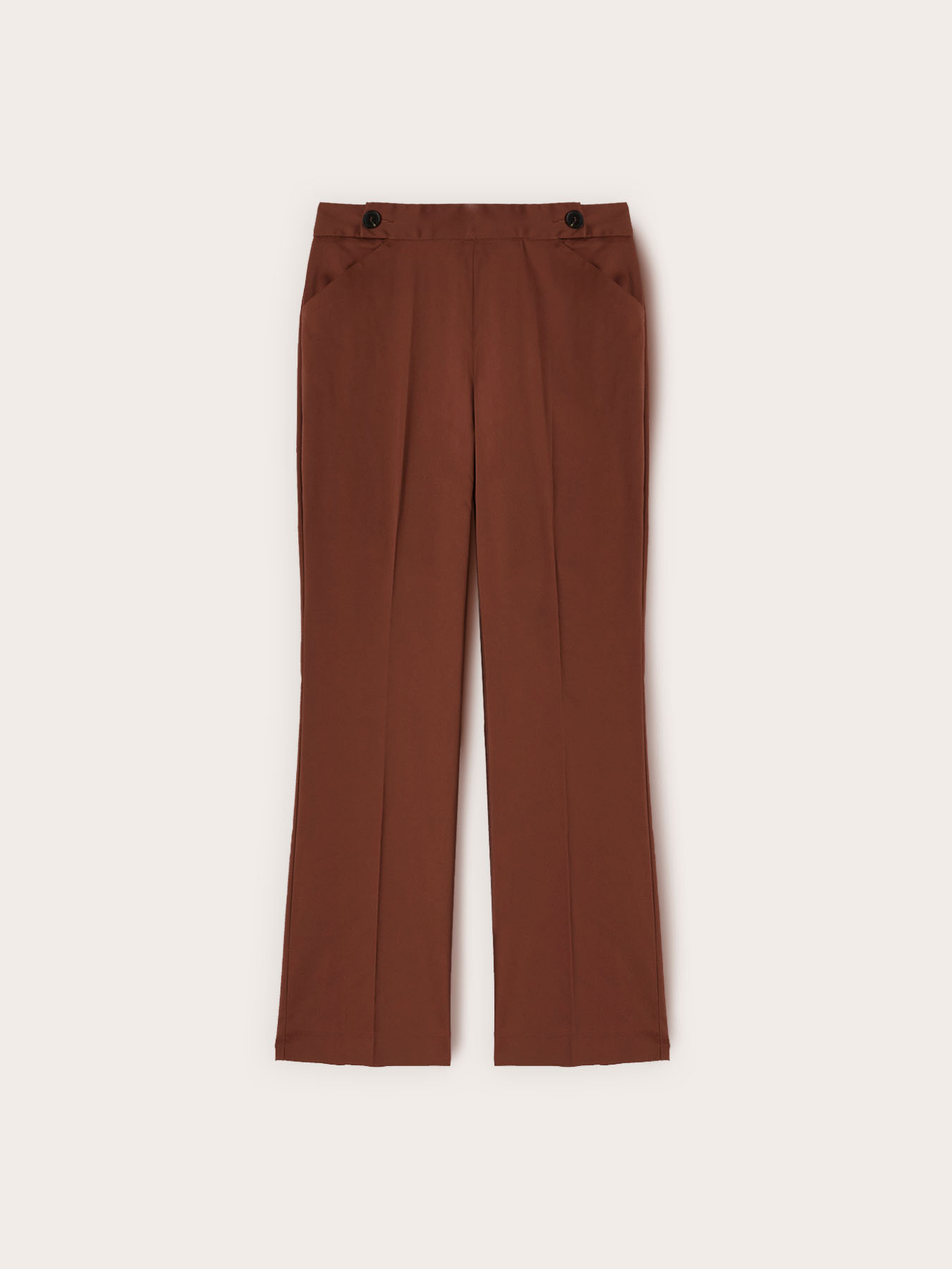 Pantaloni kick flare in cotone tecnico image number 3
