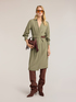 Vestito chemisier in twill drappeggiato image number 0
