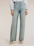 Jeans palazzo wide leg con zip laterali image number 2