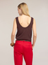 Top in maglia misto lino image number 1