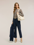 T-shirt in tulle a righe con drappeggio image number 2