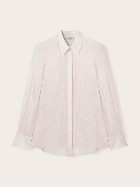 Camicia in chiffon fil coup&eacute;