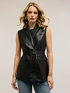 Gilet con cintura e tasche image number 0