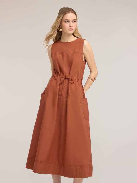 Vestito con coulisse in popeline