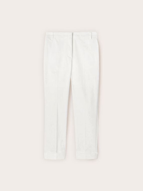 Pantaloni cropped in misto cotone