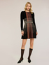 Vestito flare in maglia a righe image number 2