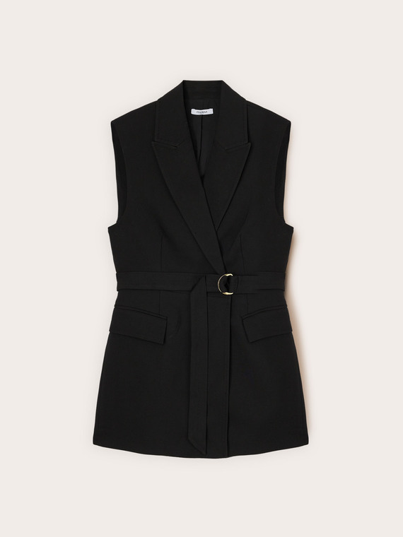 Gilet doppiopetto con cintura