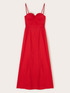 Vestito lungo a linea A in popeline con bustier image number 4