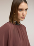 Blusa fluida con colletto ricamato image number 2