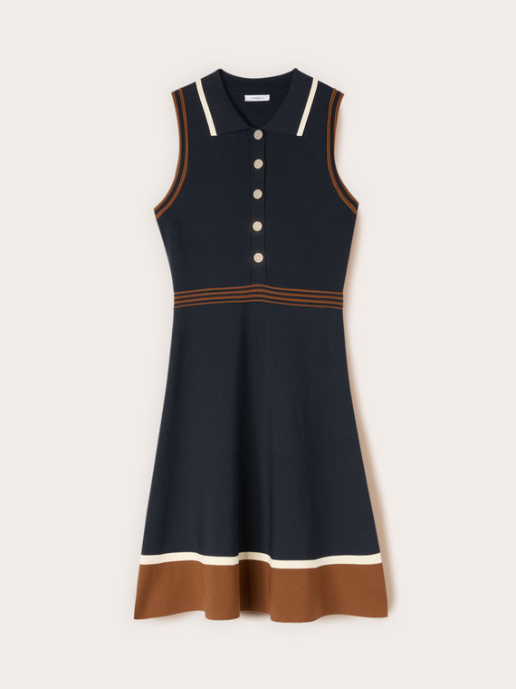 Vestito linea ad A con colletto polo