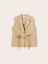 Gilet con coulisse in misto lyocell image number 4
