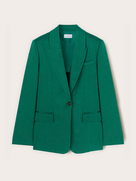 Blazer monopetto misto lino