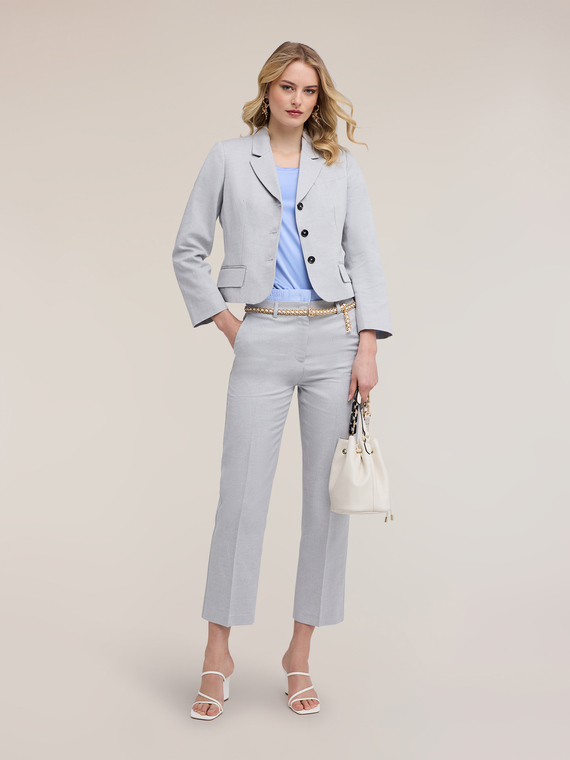 Pantaloni chino a vita alta