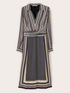 Vestito chemisier in raso fantasia foulard image number 4
