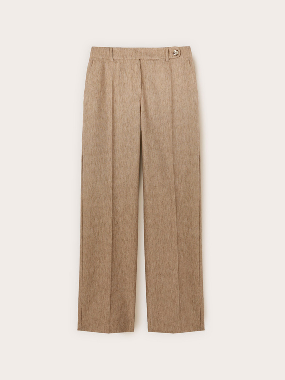 Pantaloni palazzo misto lino
