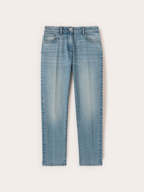Jeans regular fit con piega stirata