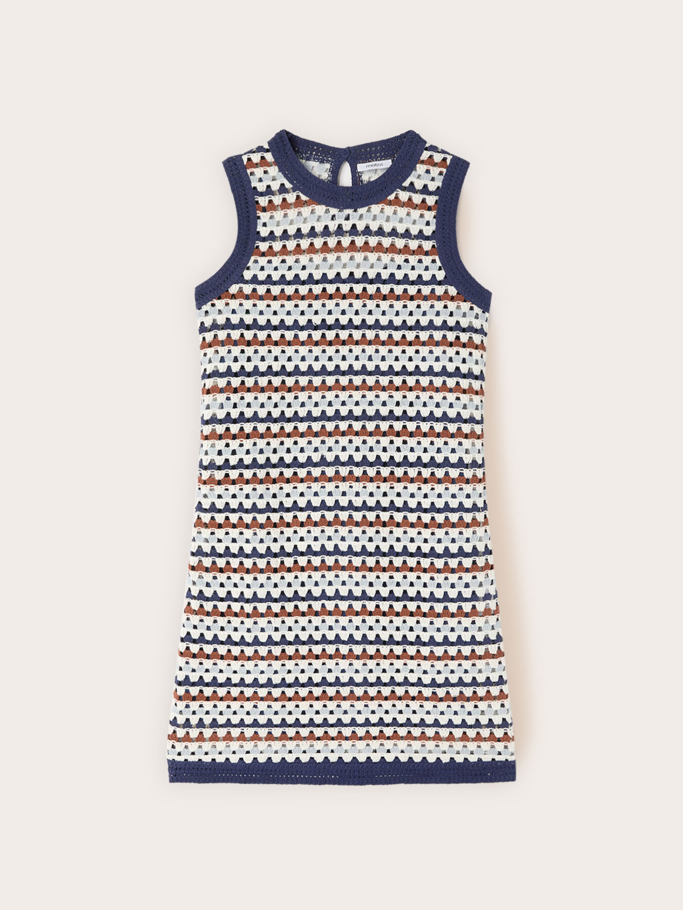 Vestito linea ad A in maglia crochet image number 4