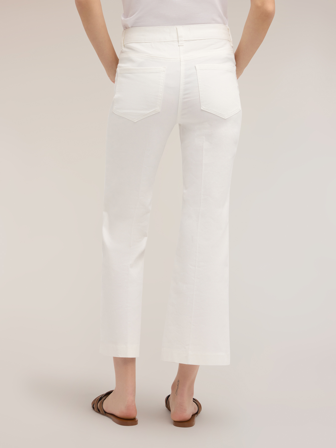 Pantaloni kick flare in drill image number 1