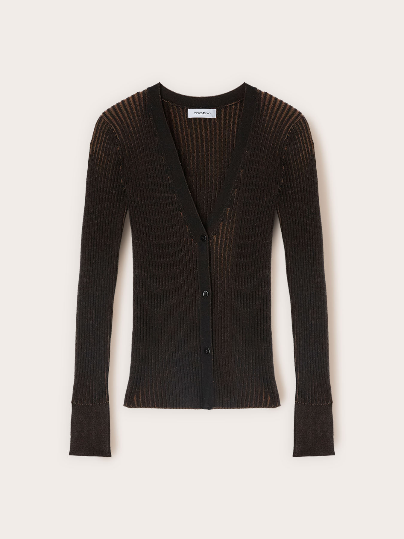 Cardigan a coste vanis&eacute; image number 4