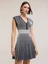 Vestito flare in maglia a righe image number 2