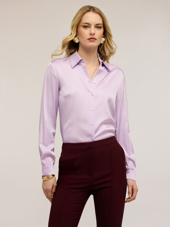 Camicia in raso di viscosa