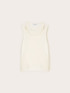 Top in misto lino con cut-out sulle spalle image number 3