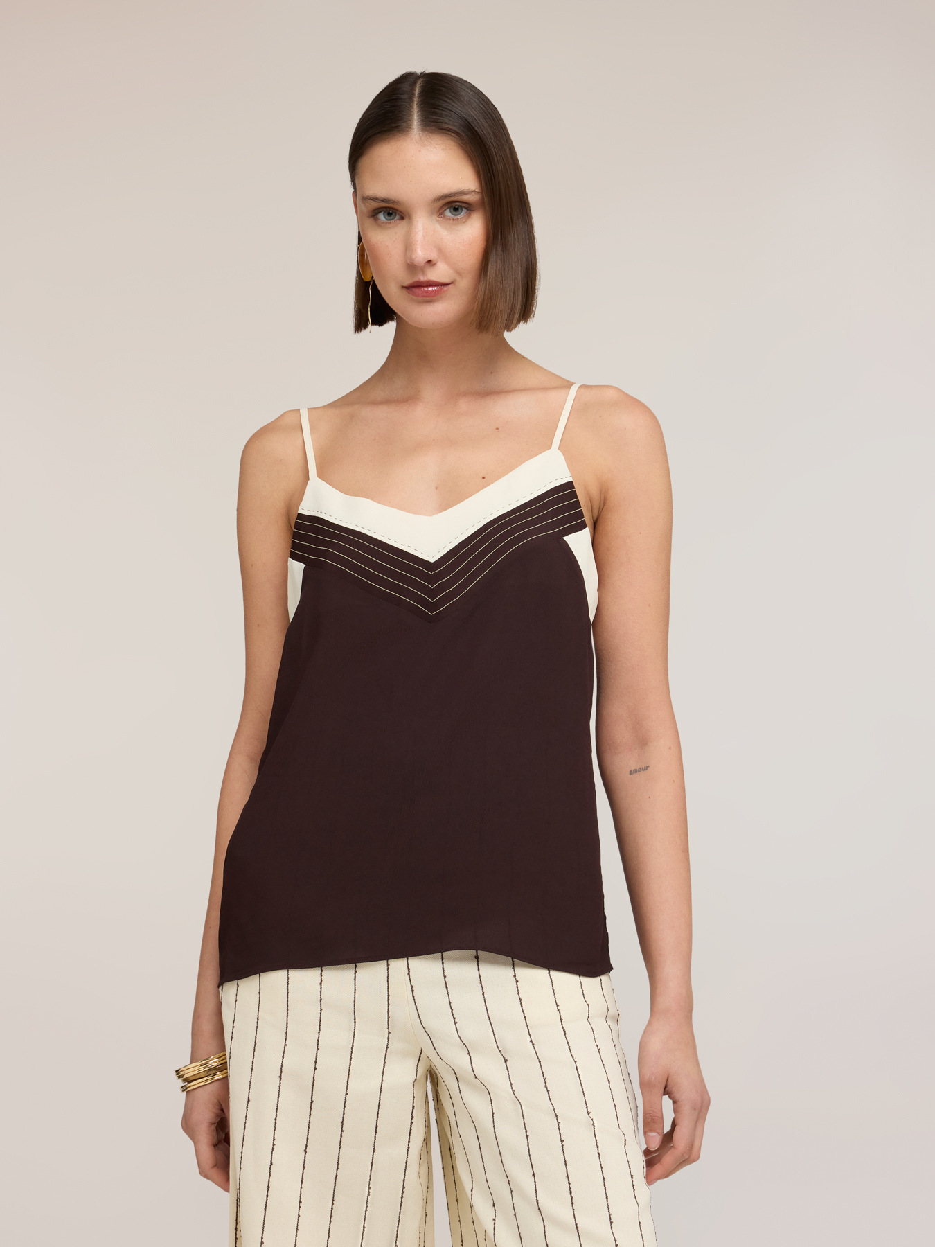 Top in cr&ecirc;pe de chine The Tailoring Lab image number 0