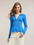 Maglia a righe con peplo image number 2