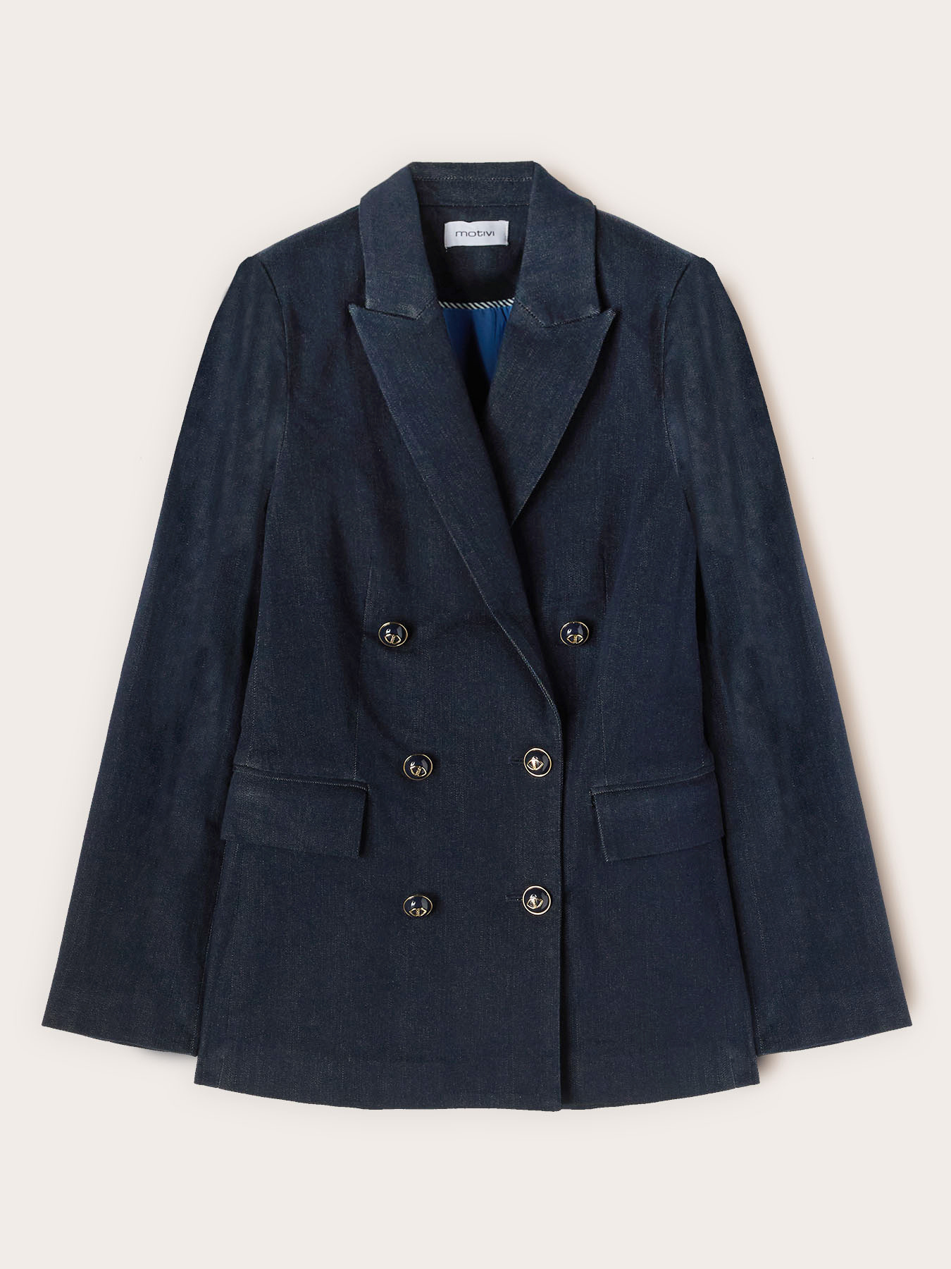 Blazer doppiopetto in denim image number 4