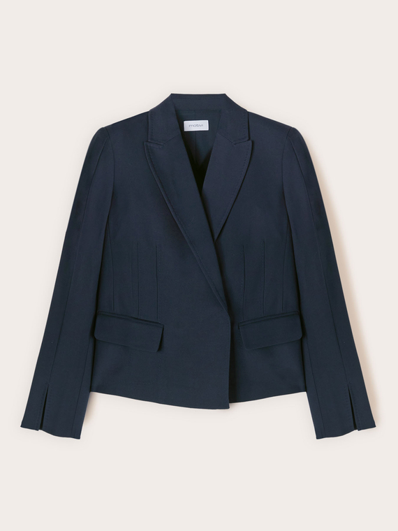 Blazer con spacco al fondo manica
